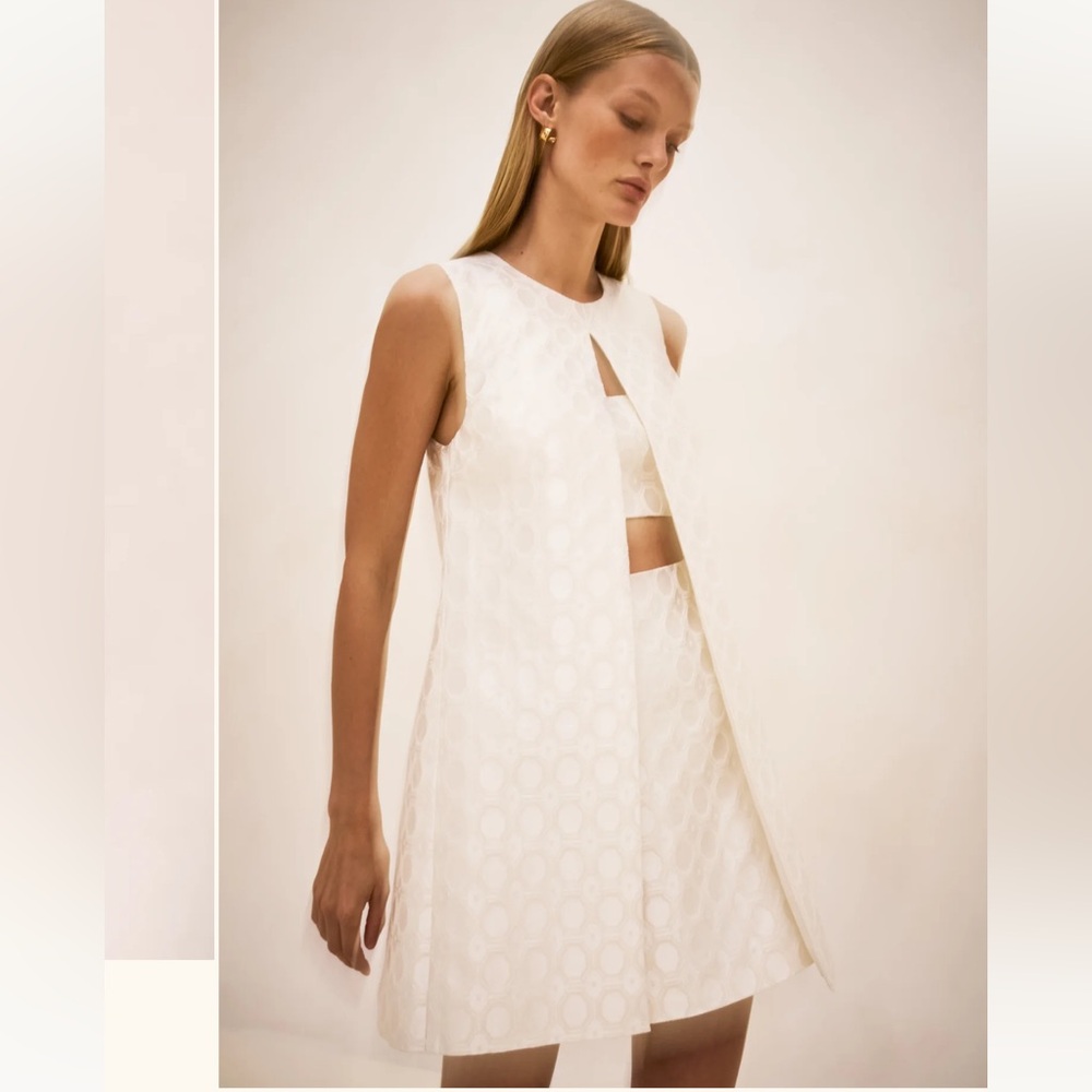 Alexis Asha Dress -Size Medium, ivory jacquard - Picture 4 of 6